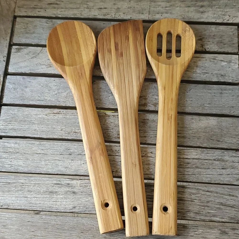 Bamboo Wooden Spoons and Spatula
